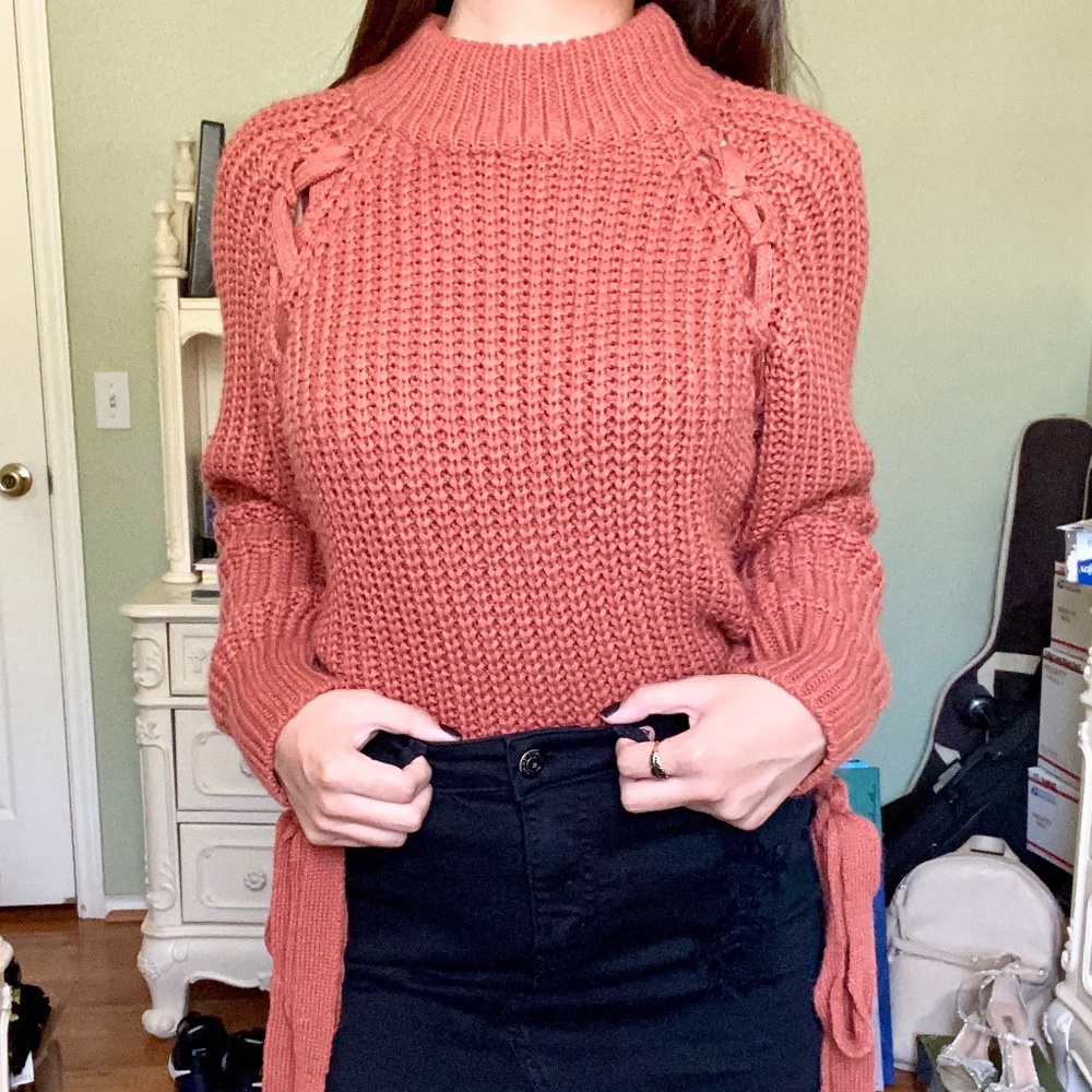 Sweet Rain Side-Tie Sweater